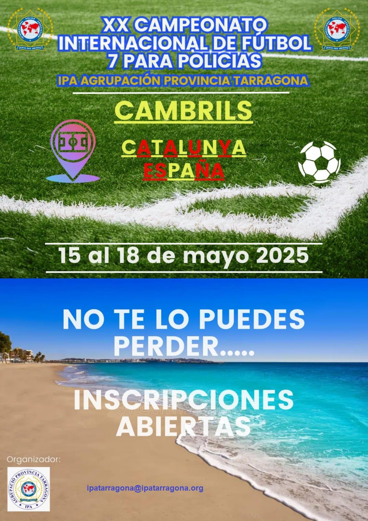 1733760553 2025 XX CAMP INTER FUTBOL 7 PARA POLICIAS IPA TARRAGONA ESP - TARRAGONA - XX Campeonato Internacional de fútbol 7 para policías.